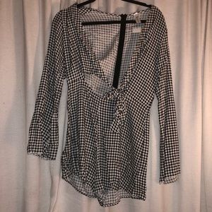 Checkered Romper
